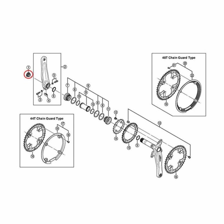 בורג קיבוע לזרוע קראנק Shimano (M780785980770660)