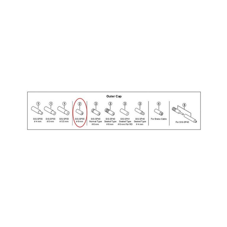 מכסה מעטפת כבל בלם Shimano (100 יח')