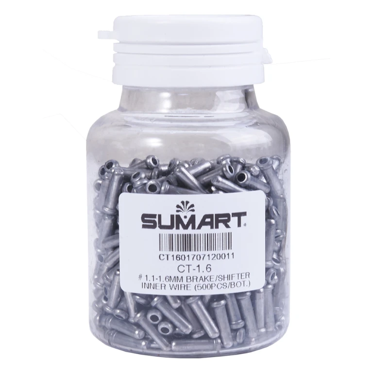 Sumart CT-1.6 – סופיות אלומיניום לכבל פנימי, צנצנת 500 יחידות