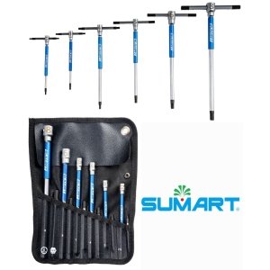 Sumart STH-6 – סט מפתחות אלן עם ידית T, 6 מידות