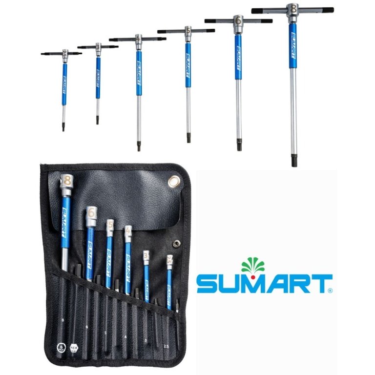 Sumart STH-6 – סט מפתחות אלן עם ידית T, 6 מידות